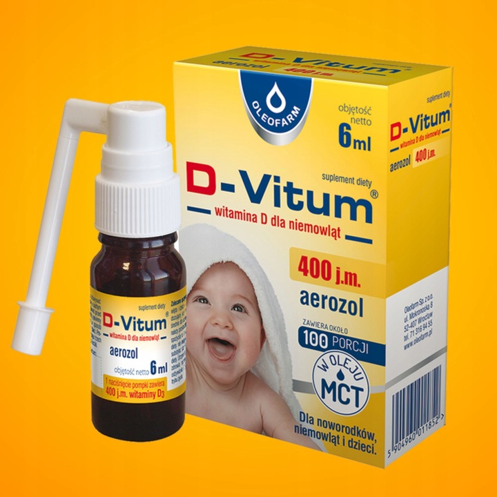 D-VITUM witamina D dla niemowląt aerozol 6 ml