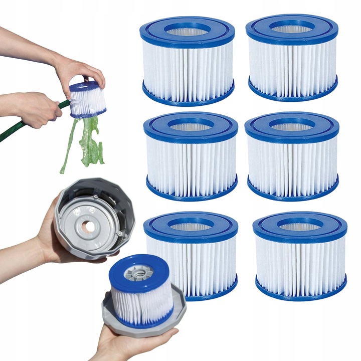 6 x ORYGINALNE Filtr do Basenu Jacuzzi Lay Z SPA Filtrujące Bestway