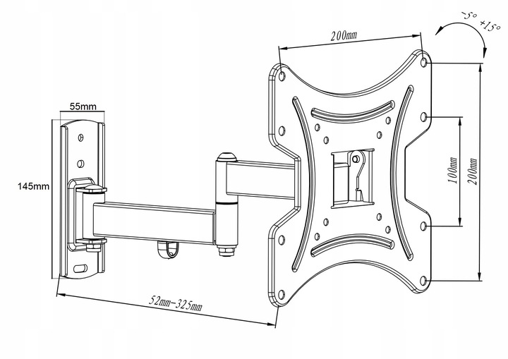 UCHWYT do TELEWIZORA 22 24 32 39 40 42 cale Wieszak TV OBROTOWY Extra Mocny