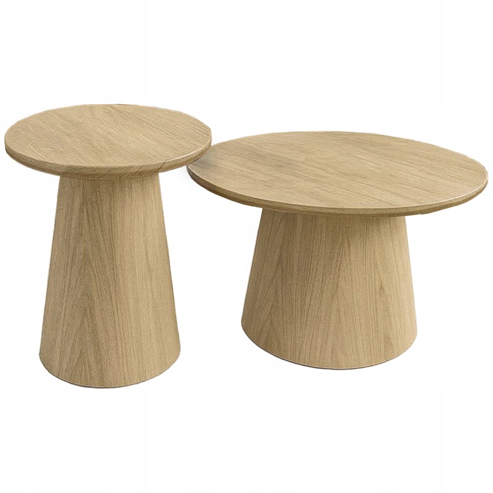 ZESTAW STOLIKÓW KAWOWYCH STYL BOHO SCANDI JAPANDI ZESTAW 2SZT Ø60