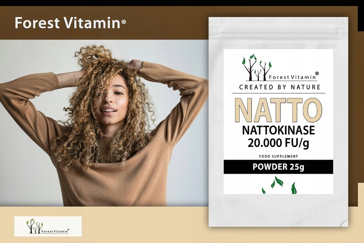 CZYSTA W PROSZKU NATTO Nattokinaza 25g UKŁAD KRĄŻENIA CIŚNIENIE KREW JAKOŚĆ