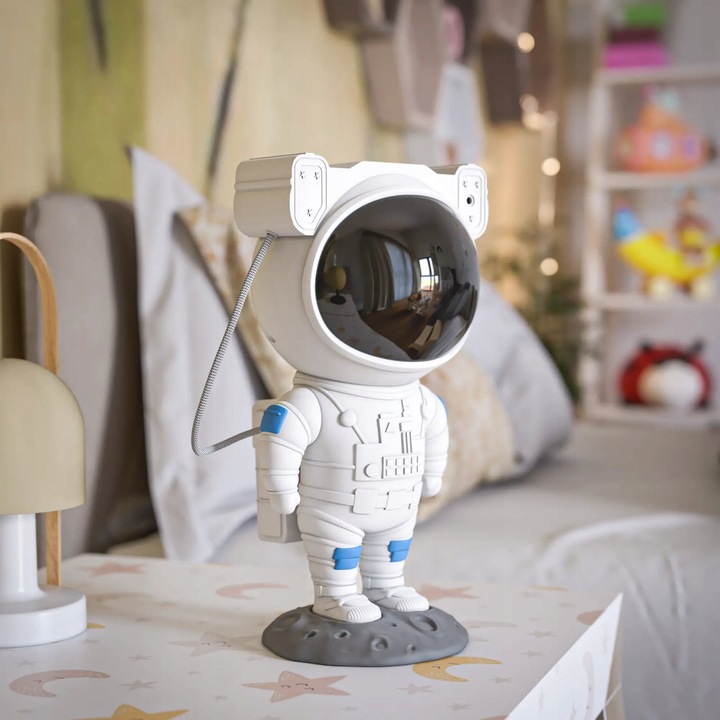 PROJEKTOR GWIAZD LAMPKA NOCNA RZUTNIK DLA DZIECI LED LASEROWY ASTRONAUTA