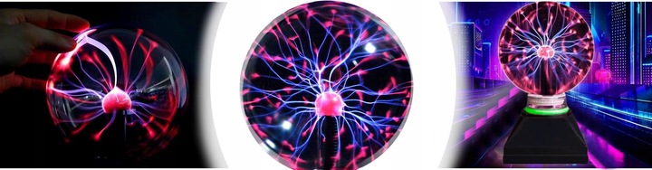 MAGICZNA KULA LAMPA PLAZMOWA SZKLANA LAMPKA EDUKACYJNA FIZYKA 4' AŻ