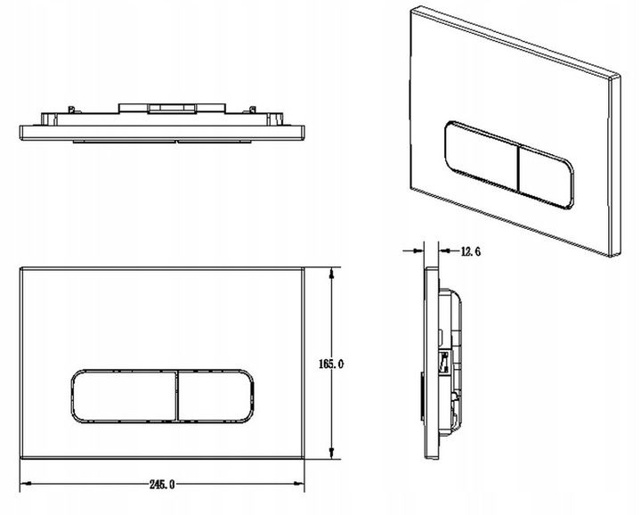 Przycisk spłukujący do stelaża Geberit Delta Sigma czarny mat cichy trwały