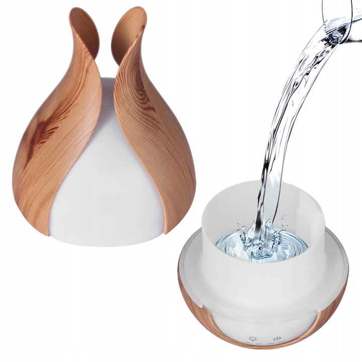 NAWILŻACZ POWIETRZA DYFUZOR ZAPACHOWY AROMATERAPIA LAMPKA NOCNA +