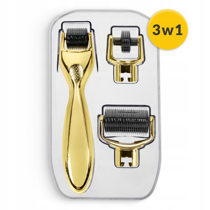ROLLER DO MEZOTERAPII MIKROIGŁOWEJ DERMA WYMIENNE KOŃCÓWKI FACE ROLLER 3w1