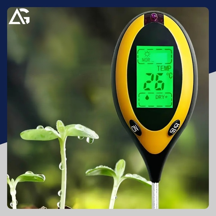 KWASOMIERZ GLEBOWY TESTER PH GLEBY PODŁOŻA ZIEMI MIERNIK WILGOTNOŚCI