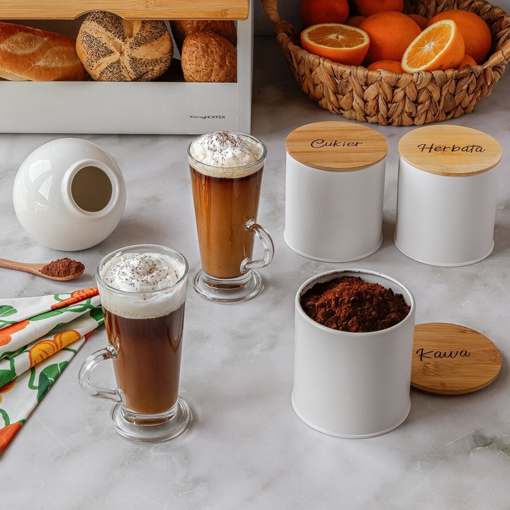 Zestaw SZKLANEK do KAWY Koktajlowych Tadar Caffe Latte 6x250 ml