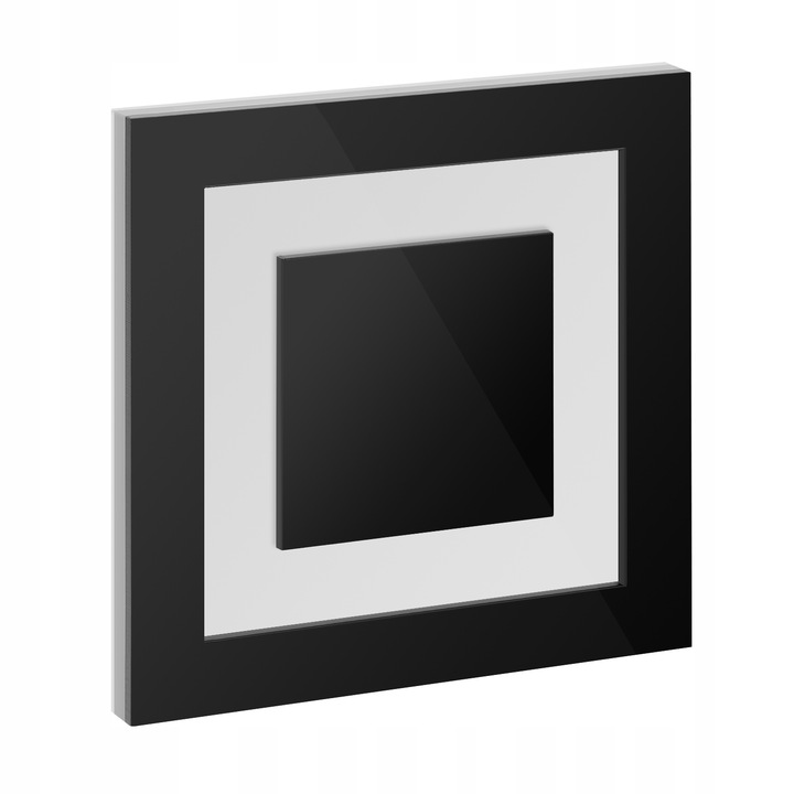 Oprawa schodowa LAMPKA z CZUJNIKIEM RUCHU ZMIERZCHU LED 230V CZARNA ZIMNA