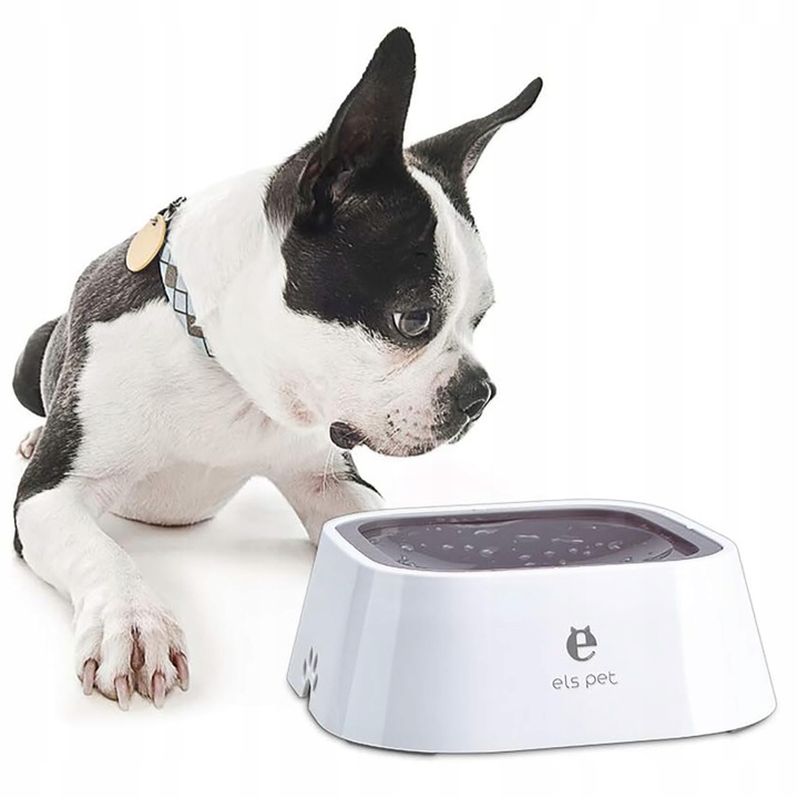 DUŻA MISKA NIECHLAPIĄCA DLA PSA 2L ELS PET, PRZENOŚNA, ANTYPOŚLIZGOWA