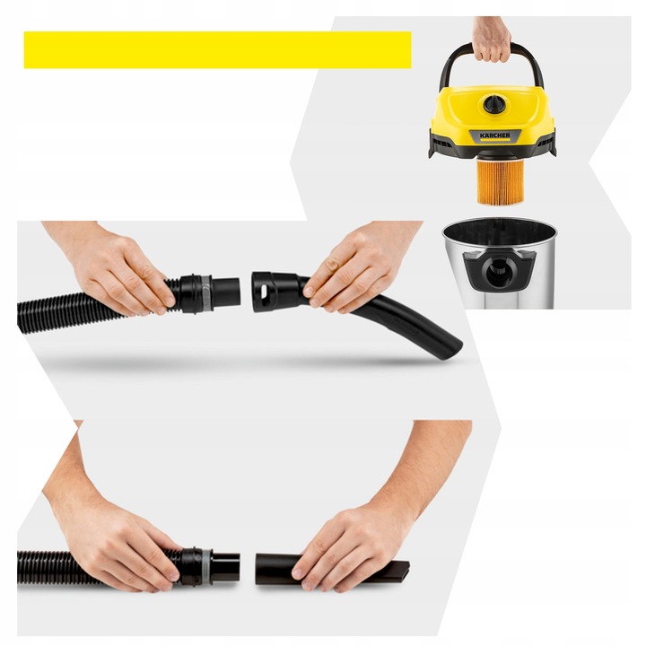 Odkurzacz uniwersalny do auta Karcher WD 3 S-17/6/20 Car 1000 W