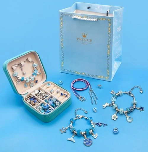 Zestaw do Robienia Bransoletek Koraliki Charms