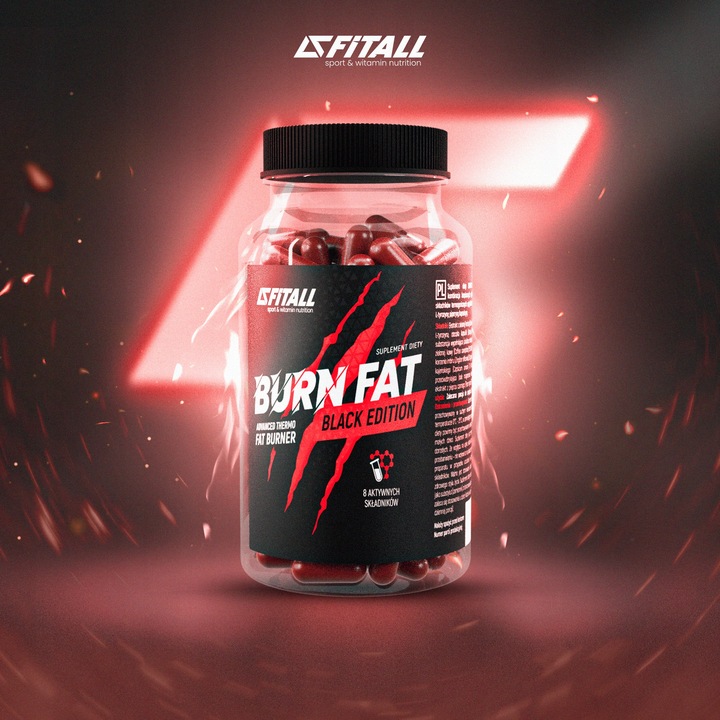 SPALACZ TŁUSZCZU Z BRZUCHA BURN FAT BLACK EDITION + GRATISY DO