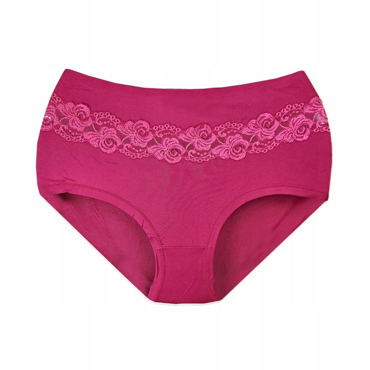 6x ODDYCHAJĄCE BAMBUSOWE MAJTKI FIGI KORONKOWE Z WYSOKIM STANEM 3XL #25