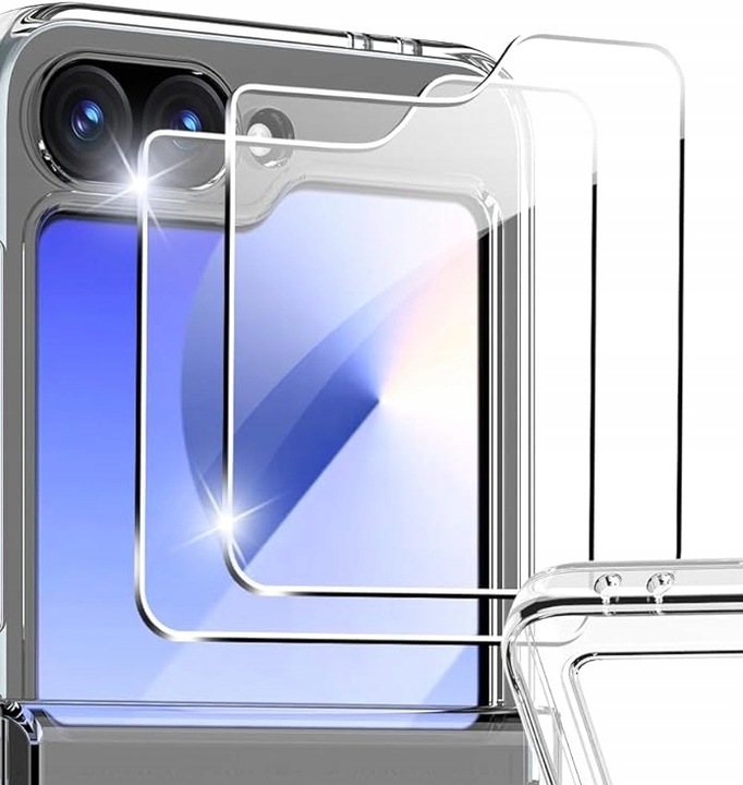 ETUI do SAMSUNG GALAXY Z FLIP 6 CLEAR ANTI-SHOCK +2X SZKŁO HARTOWANE