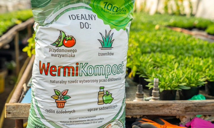 Wermikompost Naturalny NAWÓZ uniwersalny 50L BIOHUMUS do warzyw ziemia