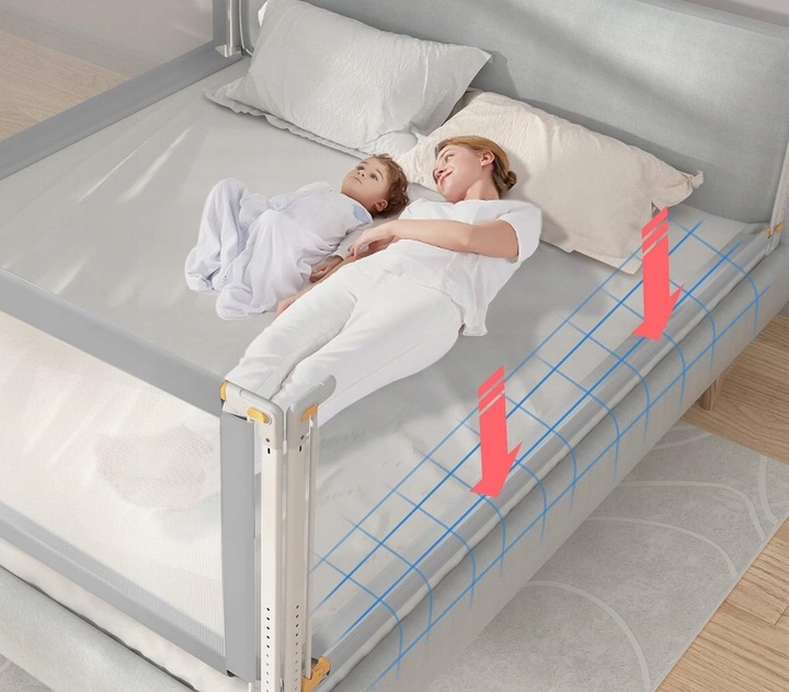 OCHRONNA KRATKA DO ŁÓŻECZKA DZIECIĘCEGO 200CM 0+ REGULOWANA