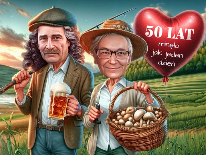 Karykatura A3 ze zdjęcia prezent rocznica urodziny 18natka ramka GRATIS