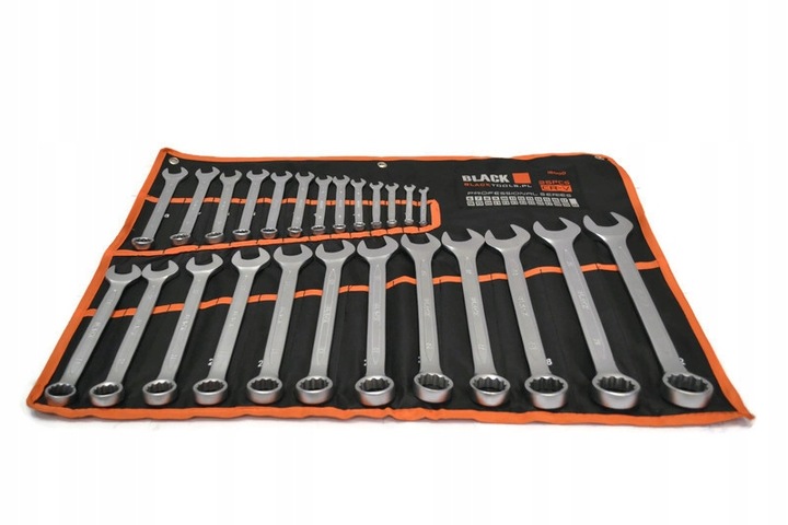 ZESTAW KLUCZY PŁASKO OCZKOWYCH 25 SZT 6-32mm DOUBLE POUCH COLD STEMP