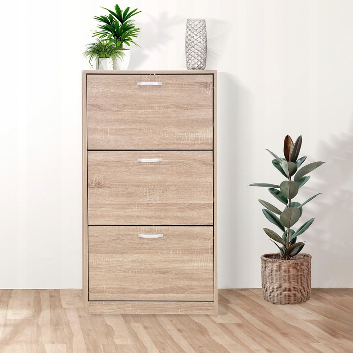 SZAFKA na buty regał 3 KOMORY OBUWIE komoda pojemna do przedpokoju