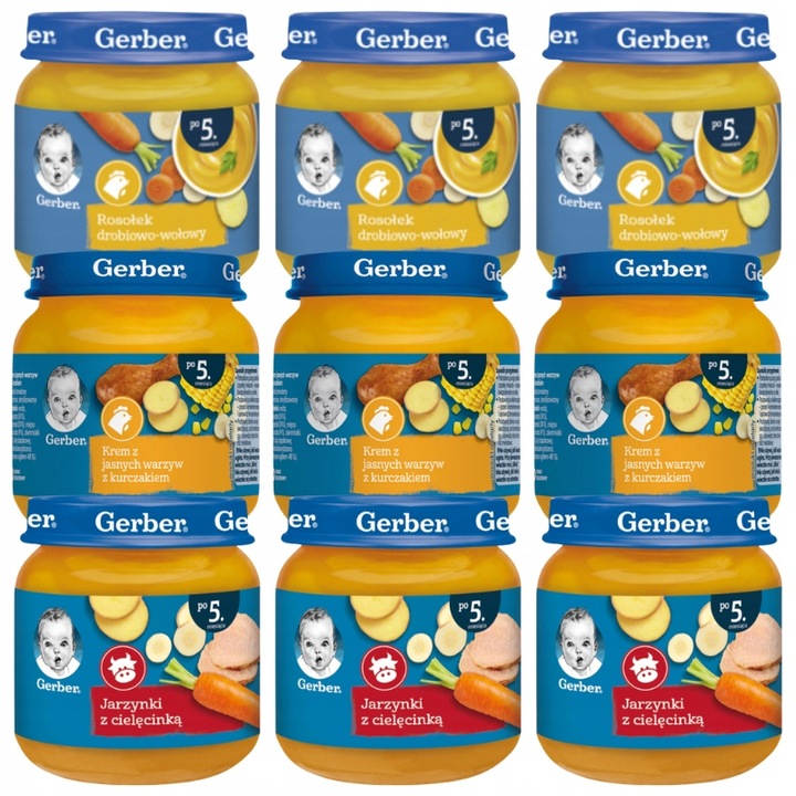 Zestaw do Rozszerzania Diety Obiadek dla Dzieci Gerber po 5 miesiącu 125g