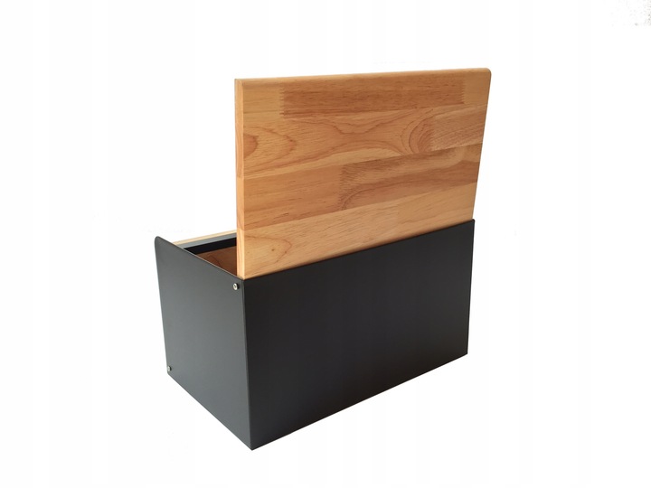 Chlebak Stalowo Bambusowy Pojemnik na Pieczywo Nowoczesny Design