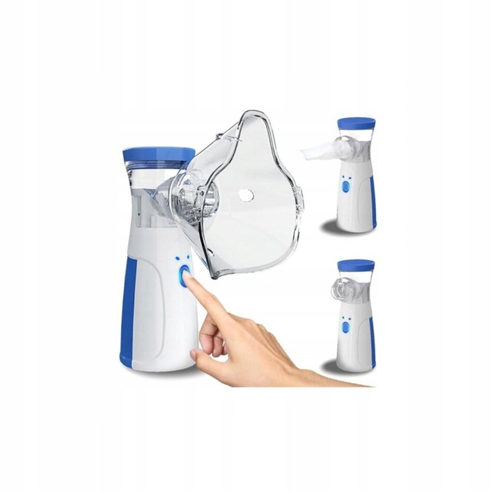 INHALATOR NEBULIZATOR RĘCZNY PRZENOŚNY LEKKI DLA DZIECI I DOROSŁYCH CICHY