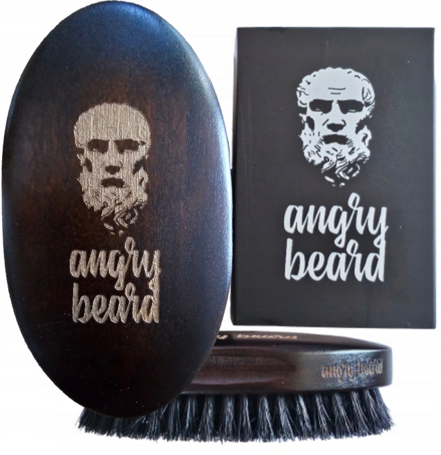 Angry Beard Legendarna Mitologiczna Szczotka do Brody z włosiem Dzika 100%