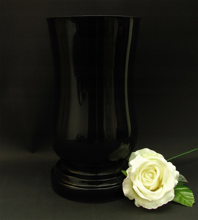 Wazon nagrobkowy czarny ciężki wazony nagrobne wazon nagrobny z