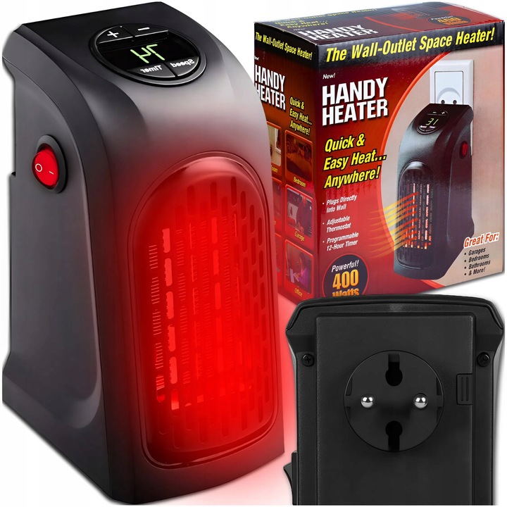 TERMOWENTYLATOR FARELKA ELEKTRYCZNA GRZAŁKA Z REGULACJA TEMPERATURY + TIMER