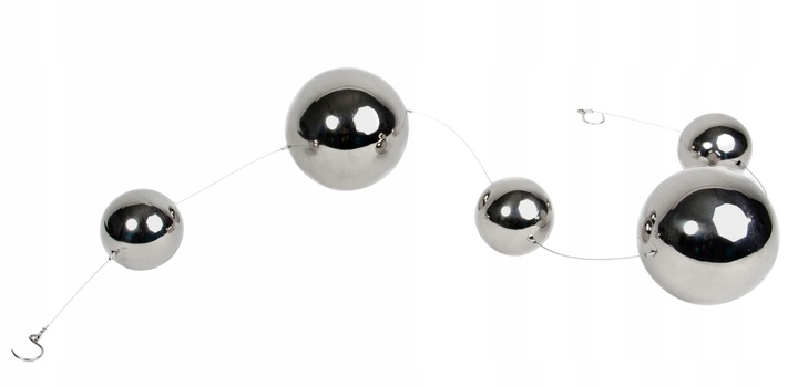 Girlanda Srebrne Kule Ze Stali Nierdzewnej 100cm Na Okno Z Haczykami GRATIS