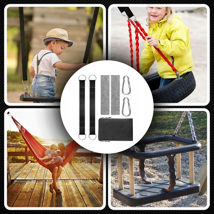 PASY DO HAMAKA MOCOWANIE DO HUŚTAWKI ZESTAW LINKI TAŚMY OSŁONY