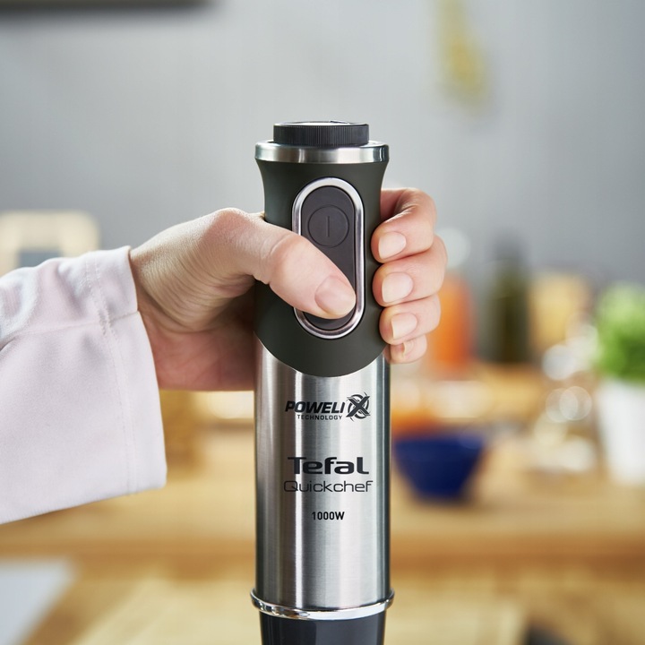 2w1 Blender ręczny TEFAL QUICKCHEF HB6598 Stalowe ostrza 1000 W