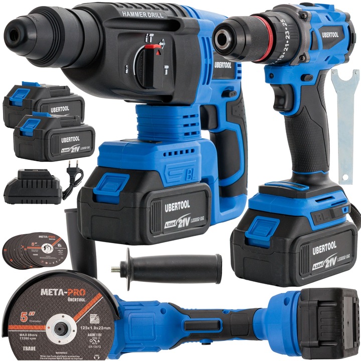 WKRĘTARKA 21V SZLIFIERKA MŁOTO-WIERTARKA ZESTAW NARZĘDZI 1000W