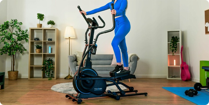 Trenażer eliptyczny 110kg rower magnetyczny orbi-trek solidny stacjonarny