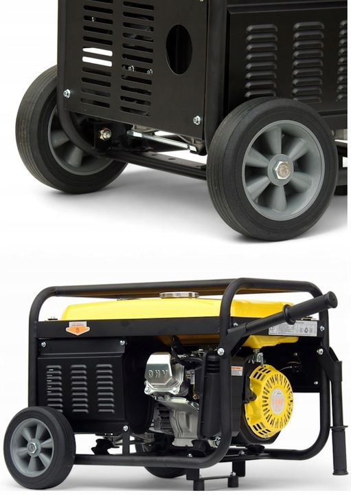 AGREGAT PRĄDOTWÓRCZY 5200W generator prądu GROM POLSKA MARKA +KOŁA, AVR+