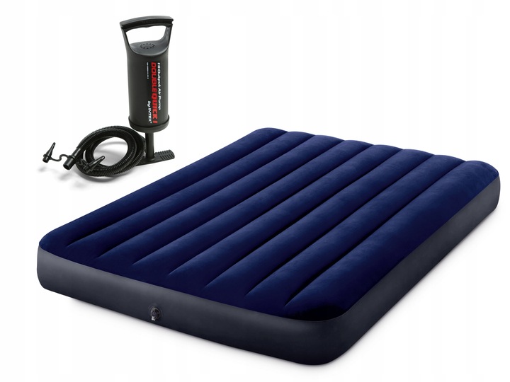 MATERAC DMUCHANY WELUROWY ŁÓŻKO INTEX z POMPKĄ