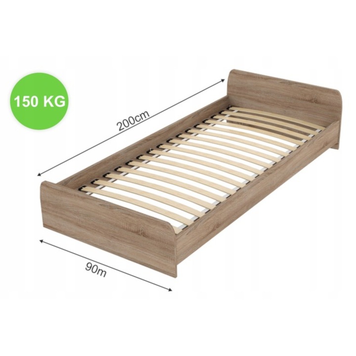 Stelaż do łóżka 90x200 sprężynujący 16 listew 150kg pod materac