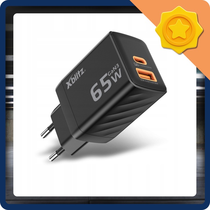 Xblitz XC2 ładowarka sieciowa 65W szybkie ładowanie USB C A