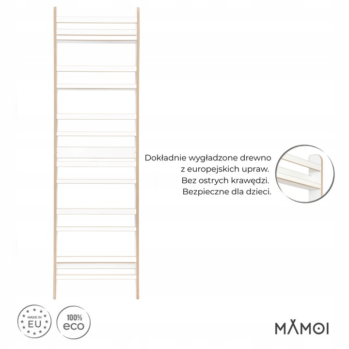MAMOI Naścienna półka na książki, regał dla dzieci