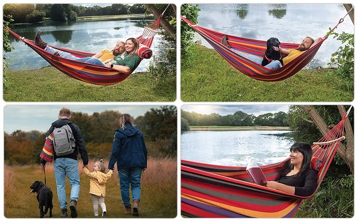 2-OSOBOWY HAMAK ZE STELAŻEM HUŚTAWKA 200KG 270x150