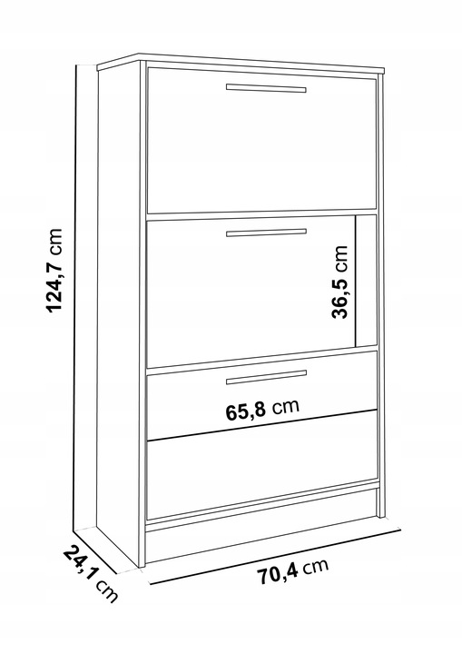 Szafka na buty otwierana uchylna SZNB01