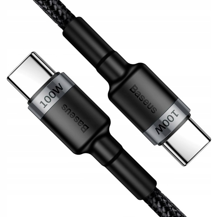 BASEUS MOCNY KABEL PRZEWÓD TYPE-C USB-C QC 3.0 PD 100W 2M SZYBKIE ŁADOWANIE
