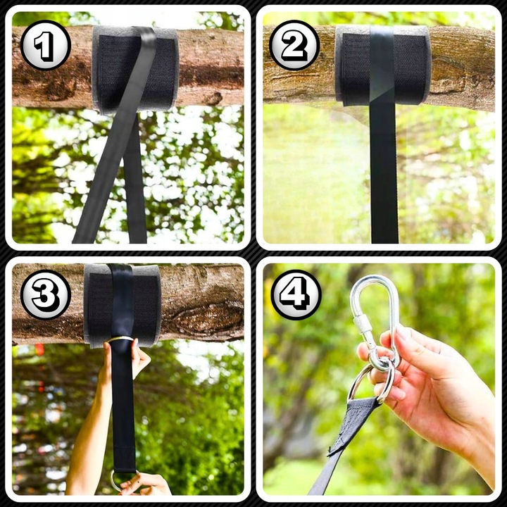 PASY DO HAMAKA MOCOWANIE DO HUŚTAWKI ZESTAW LINKI TAŚMY OSŁONY