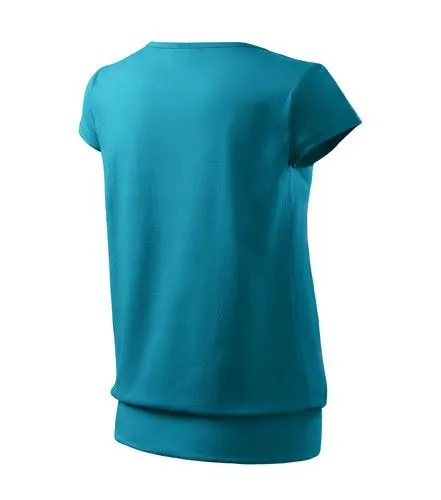 Koszulka bluzka damska t-shirt CITY czerw.purp XL