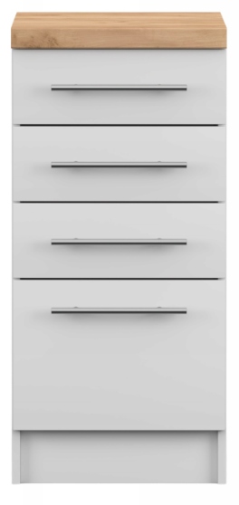 KUCHNIA Szafka kuchenna INEZ stojąca 40 biały craft złoty SZUFLADY