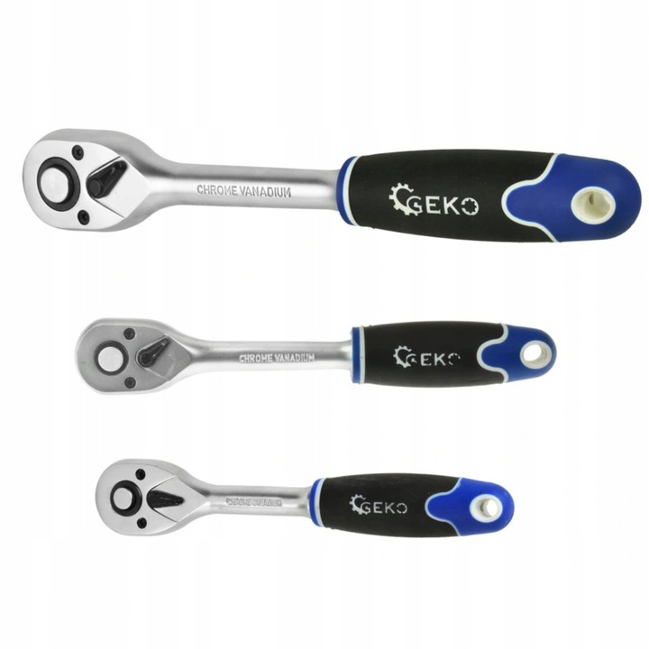 ZESTAW 3x GRZECHOTKA GEKO PROSTA 1/2' 1/4' 3/8'