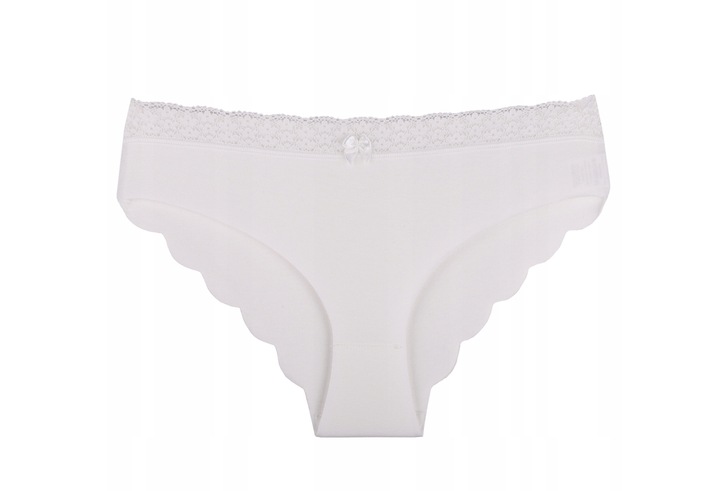 4x Majtki Damskie Bezszwowe Figi Bawełniane Laserowo Cięte Gładkie MORAJ M