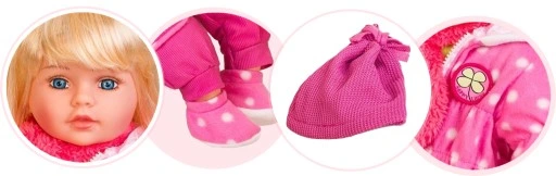 DUŻA LALKA DORIS MÓWI ŚPIEWA PO POLSKU BOBAS 60 cm