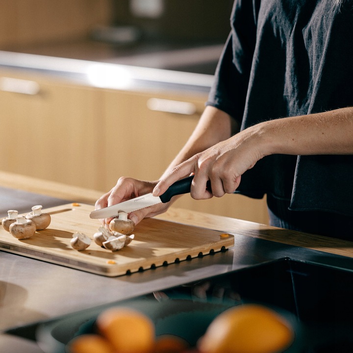 FISKARS FF KOMPLET 3 NOŻY STALOWYCH DO POMIDORÓW Z ZĄBKAMI SET OSTRE